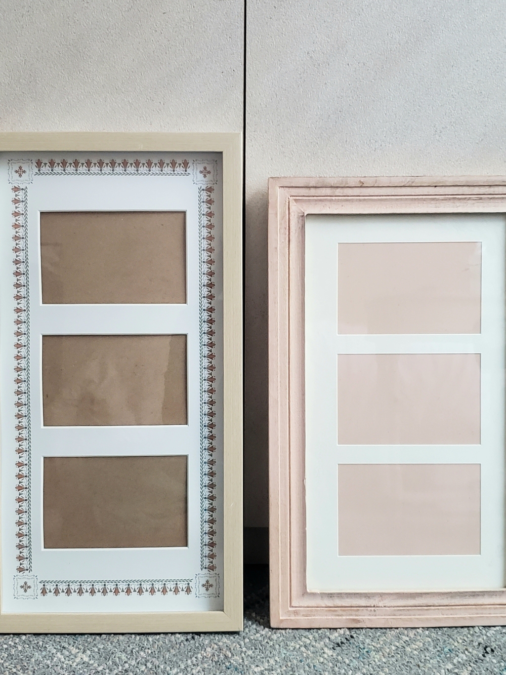 Two! Neutral Beige 3-Opening Photo Frame - Home Accents